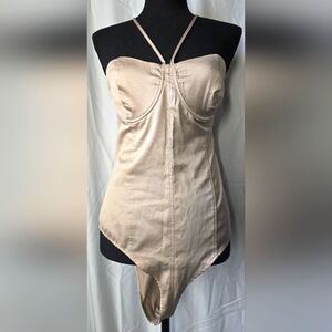 ❤️‍🔥 NWOT ZARA Corset Style Satin Body Suit, Size L